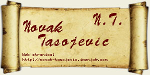 Novak Tasojević vizit kartica